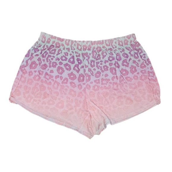 SO Pink and Orange Gradient Cheetah Pattern Shorts - Picture 1 of 4